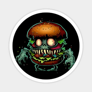 Spooky zombie Hamburger Magnet